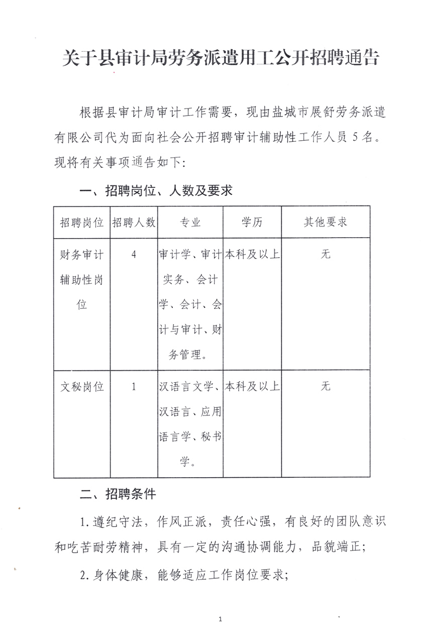 清丰县审计局最新招聘启事