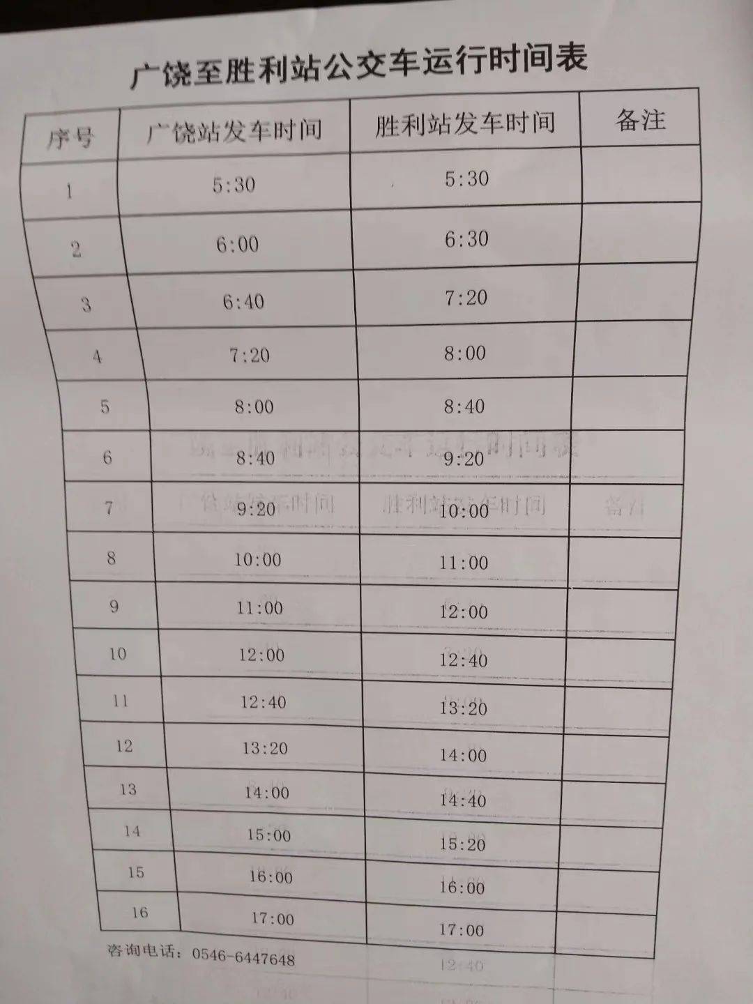 广饶公交车最新路线一览